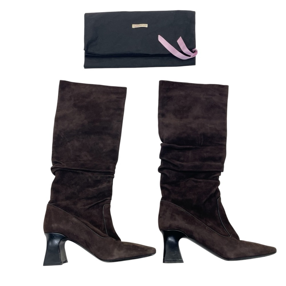 Fabrizio Viti Suede Tall Boots 40 Brown